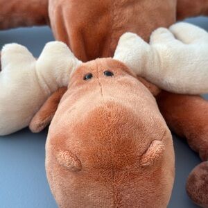 Adorable Moose Plush Toy - Brown and Cream